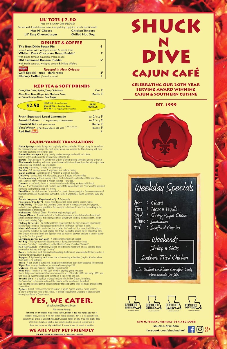 Shuck N Dive Menu - Image 4
